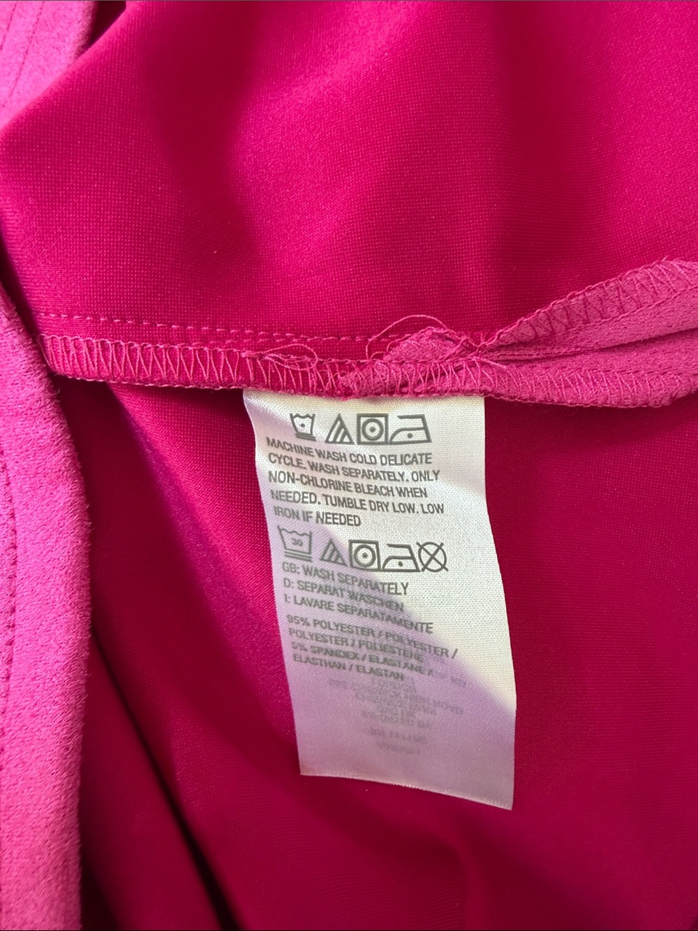 Belle by Kim Gravel Fuchsia Split-Neck Puff Sleeve Blouse - Picture 5 of 5